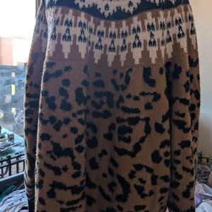 torrid Black Knit Sweater with Cream Accent